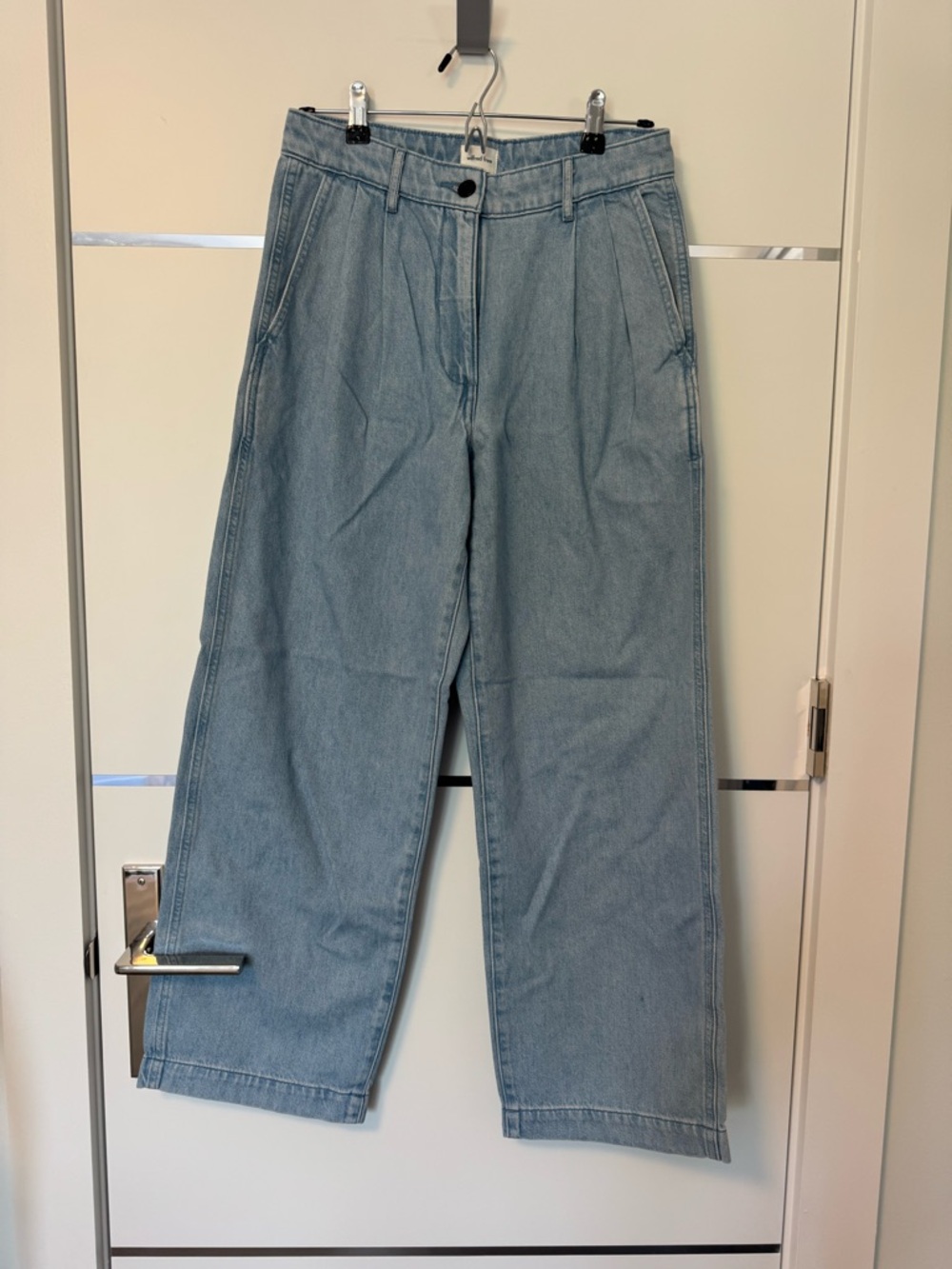Light Blue Wide Leg Denim Pants